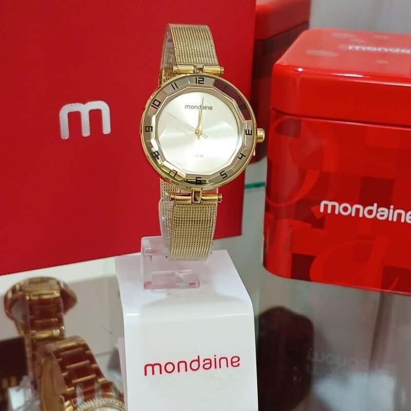 Relógio Mondaine Dourado Redondo