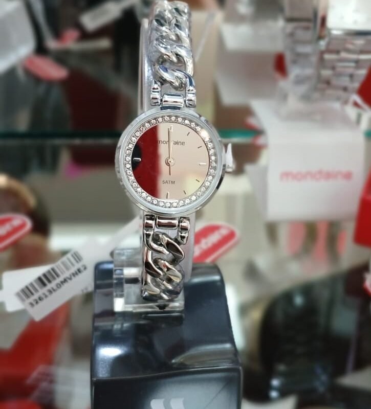 Relógio Mondaine Feminino Redondo Prata